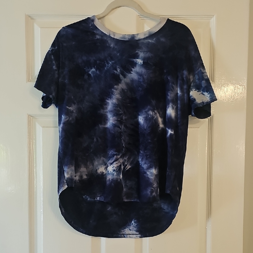 Zella Navy Tie-Dye Short Sleeve Tee